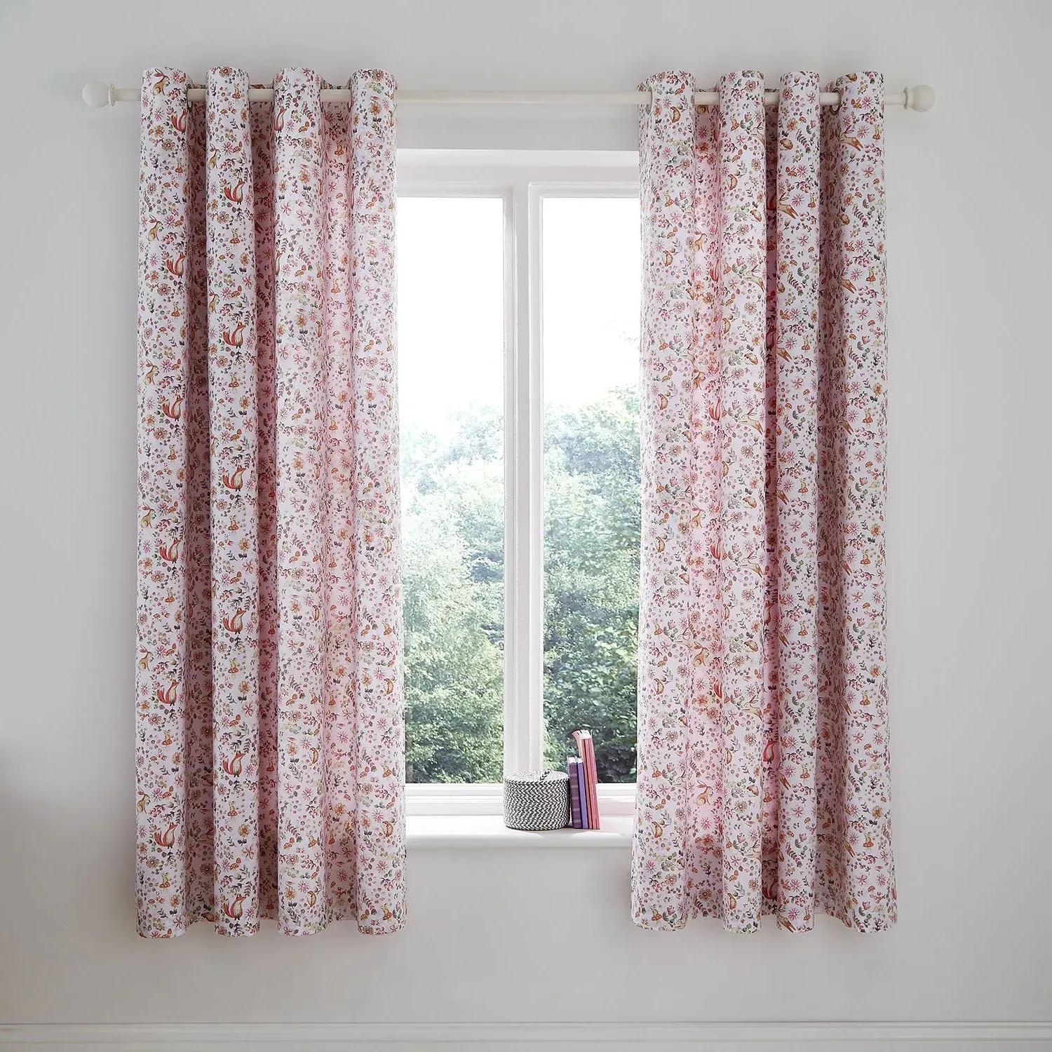 Eyelet Curtains Reversible Butterfly - Pink