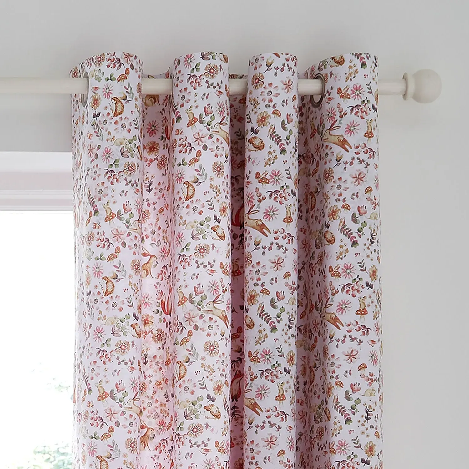 Eyelet Curtains Reversible Butterfly - Pink
