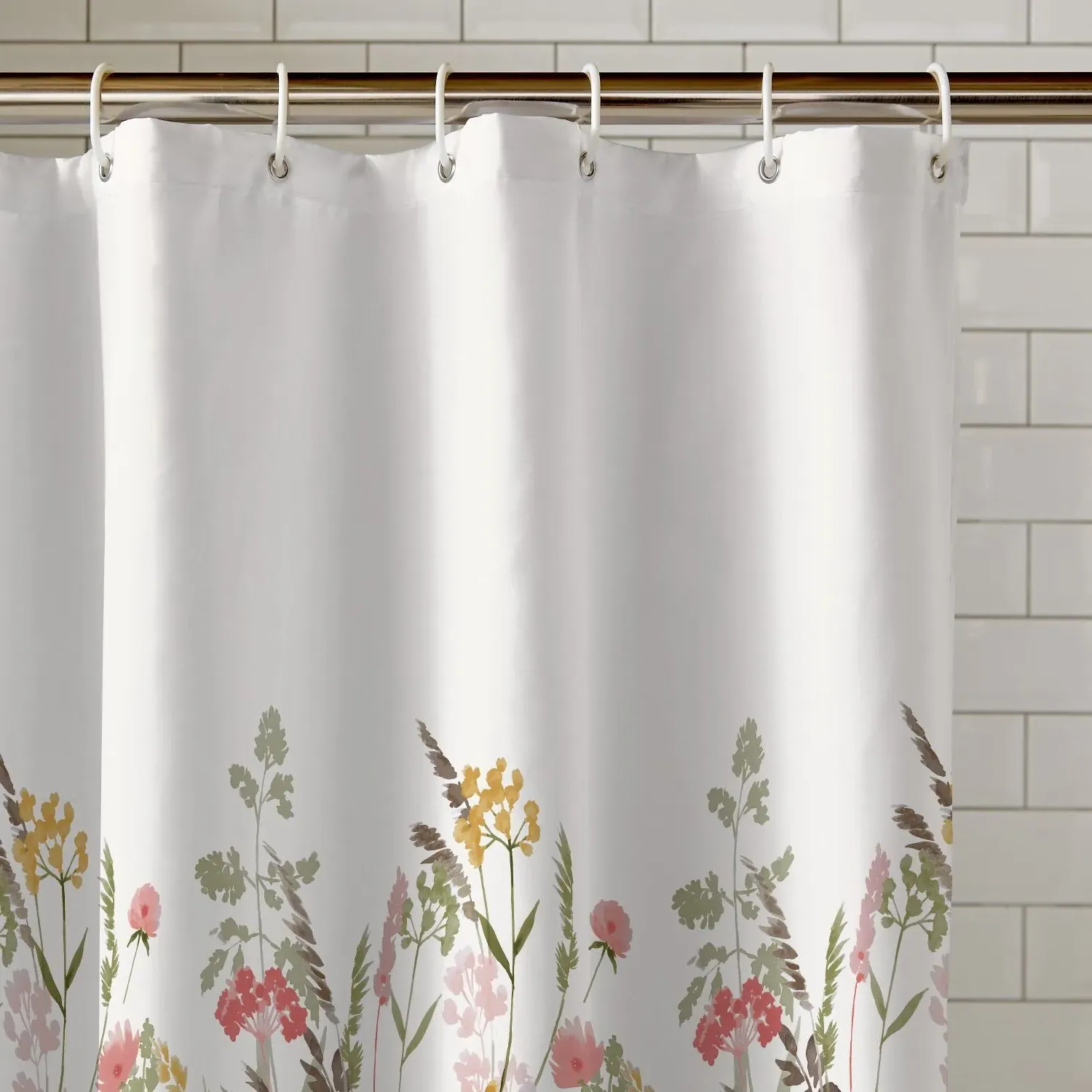 Eyelet Shower Curtain - Pink, Water-Resistant image