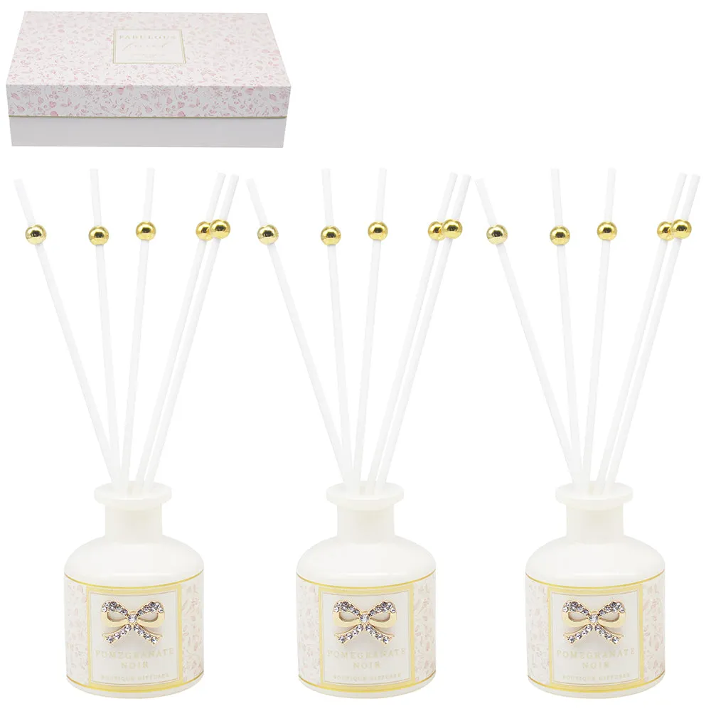 Fabulous Friend Set of 3 Ornate Reed Diffusers - Pomegranate Noir product