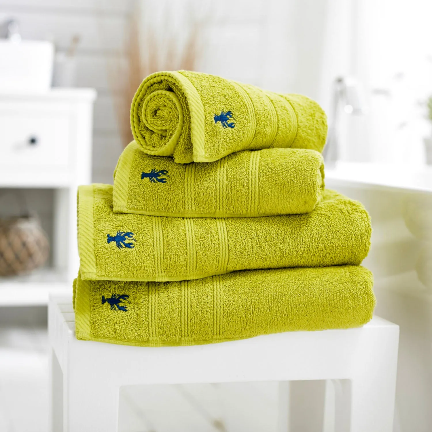 Face Cloth Towel - Lime Green, Cotton image