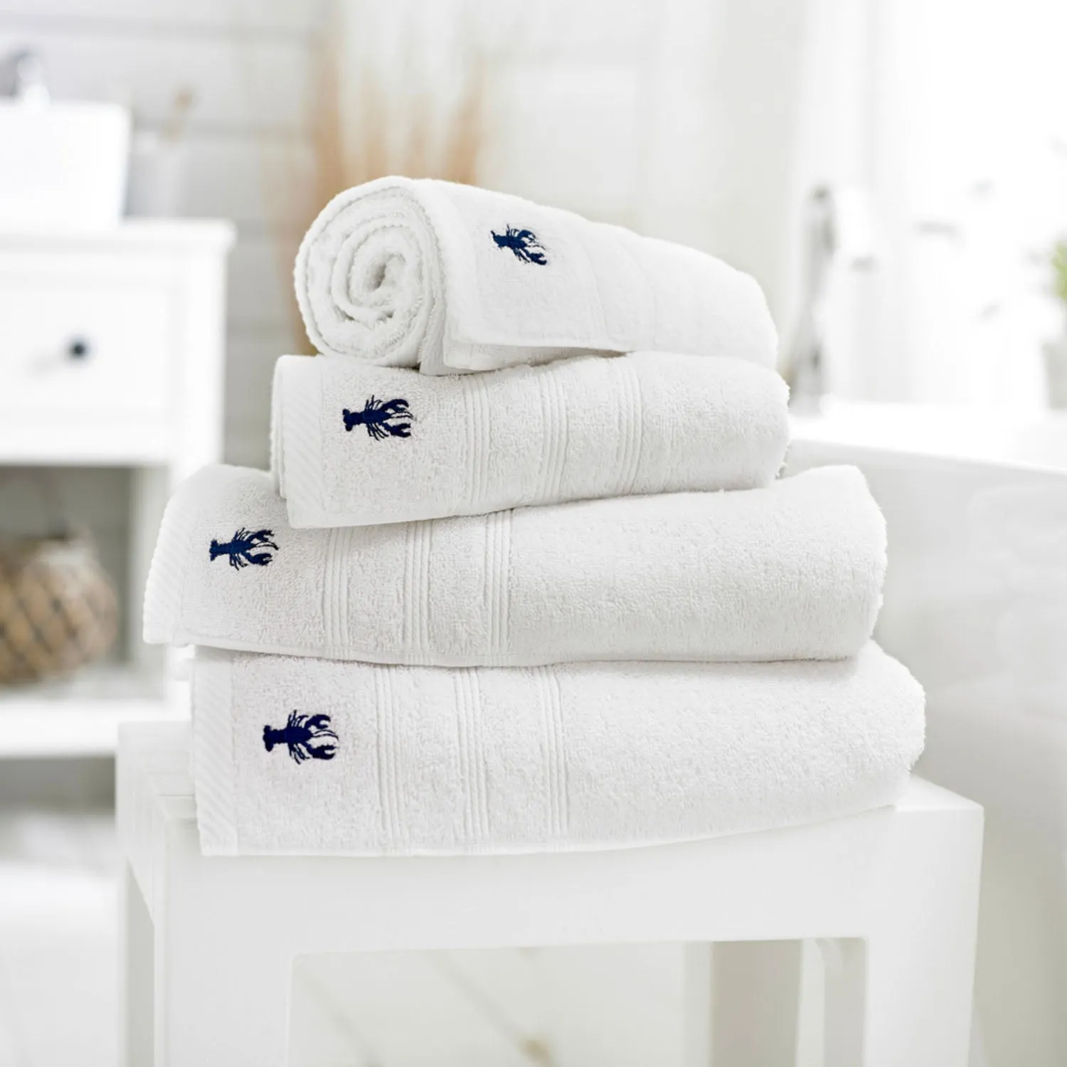Face Cloth Towel - White, Cotton