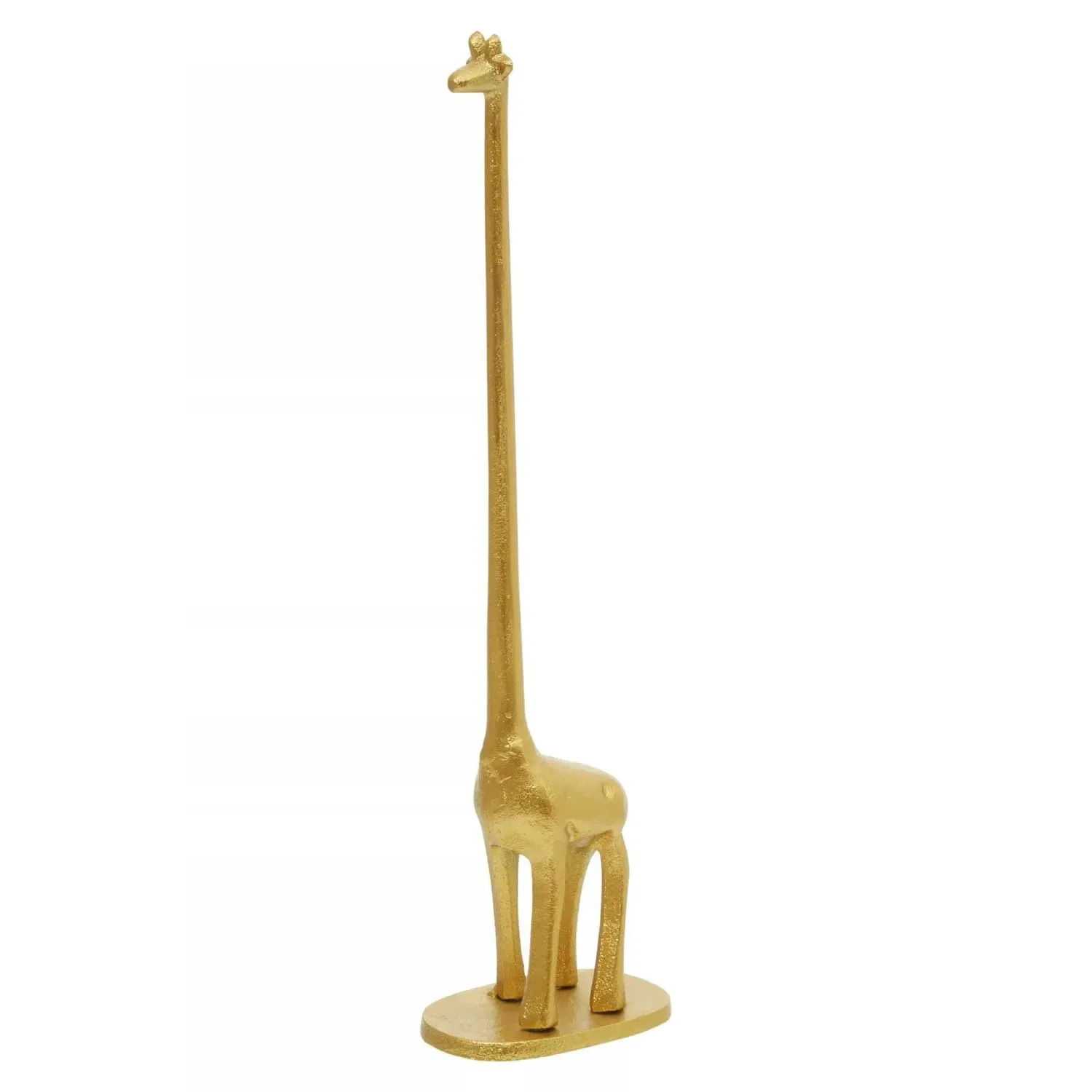 Fauna Giraffe Freestanding Toilet Roll Holder - Gold, Metal product