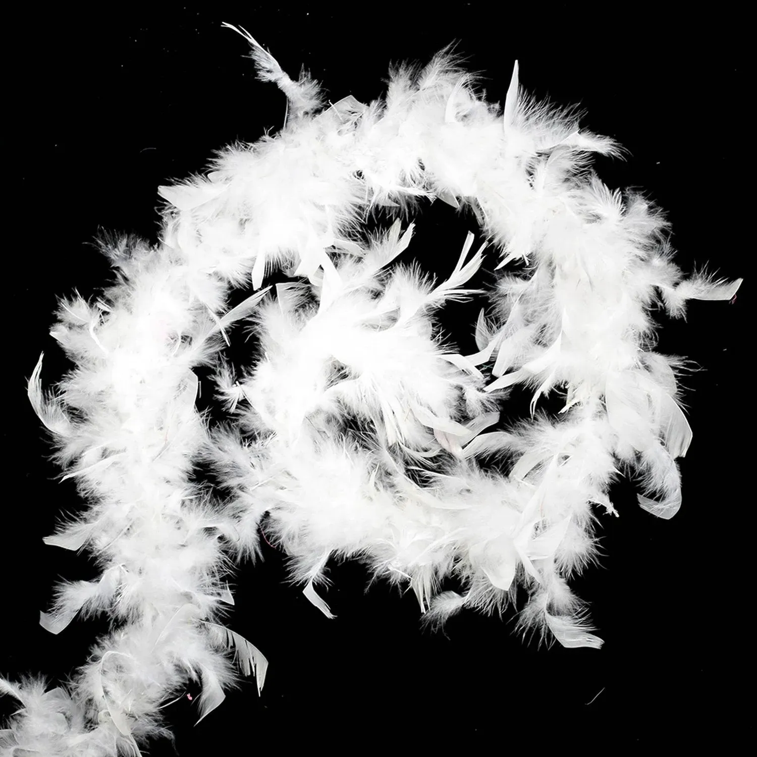 Feather Boa Christmas Garland 200cm - White by Julian Charles