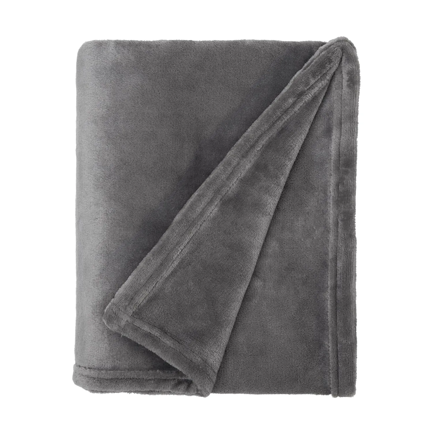 Fleece Throw Blanket - Charcoal, Soft Fleece image
