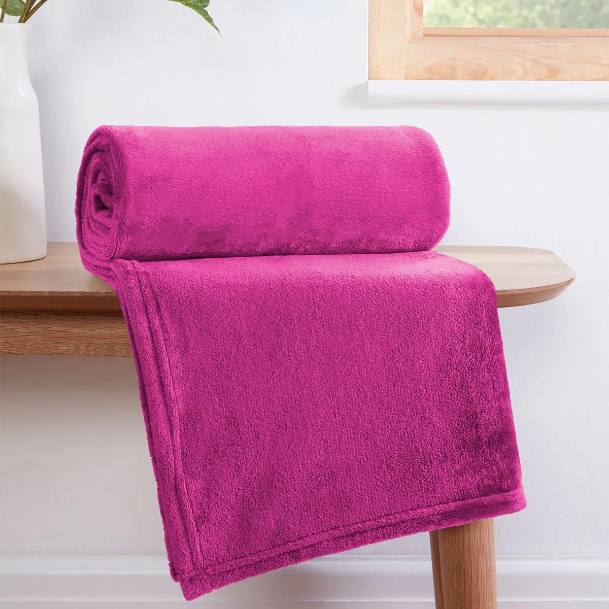 Fleece Throw Blanket - Pink, Soft Fleece
