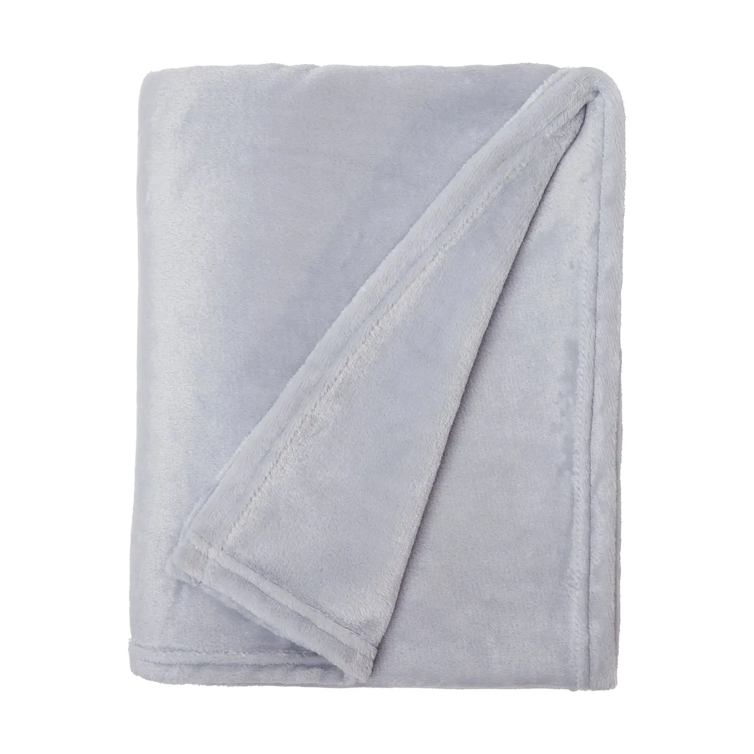Fleece Throw Blanket - Silver, Soft Fleece