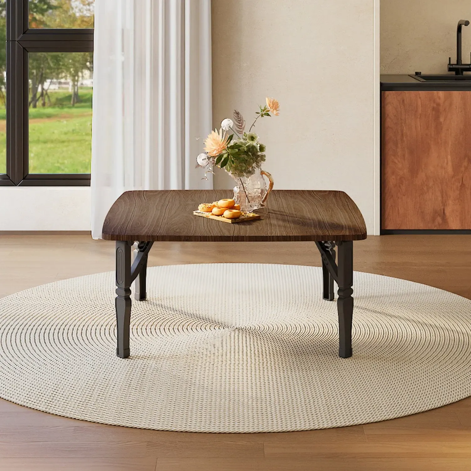 Foldable Coffee Table - Brown, MDF by Julian Charles