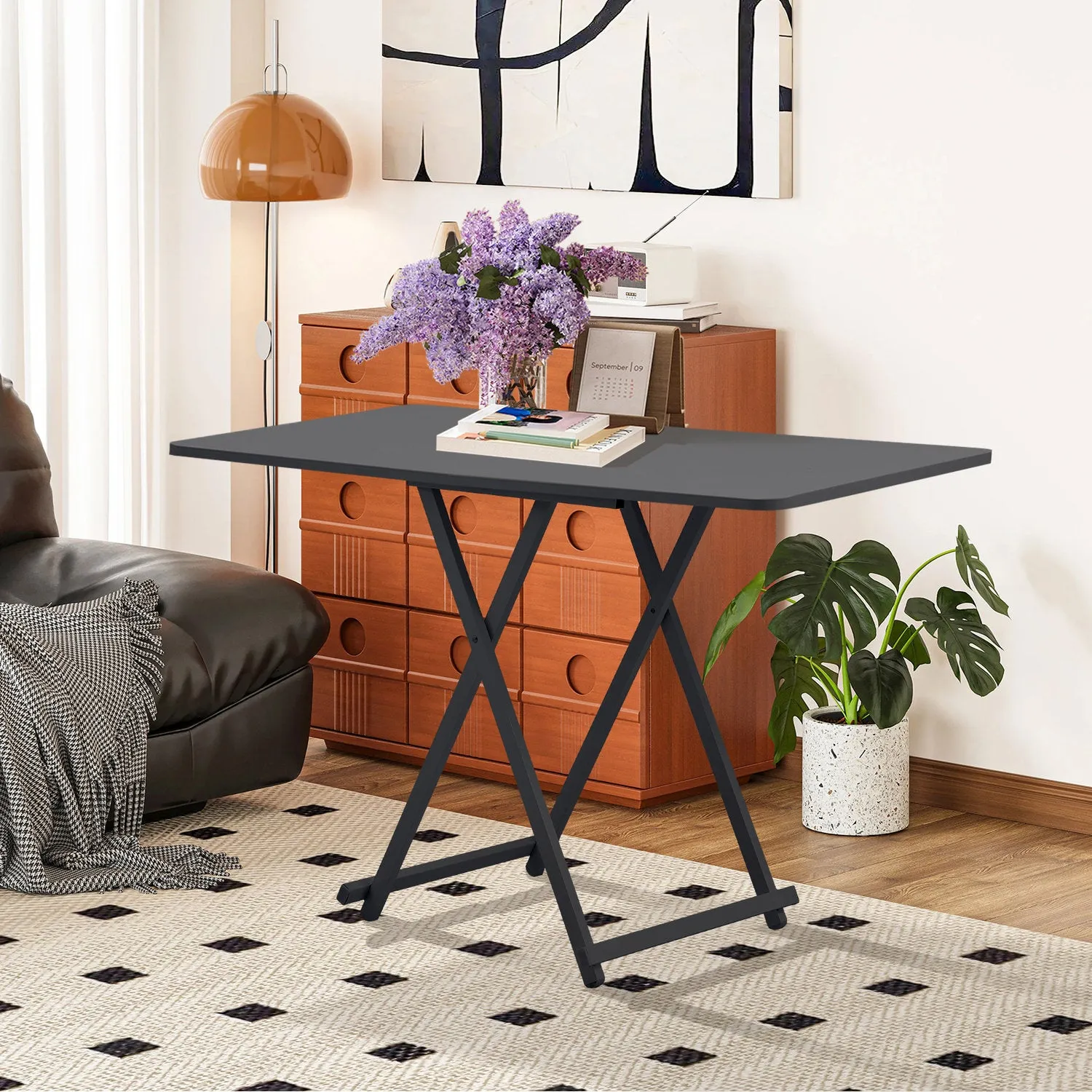 Foldable Dining Table - Black by Julian Charles, alternate view