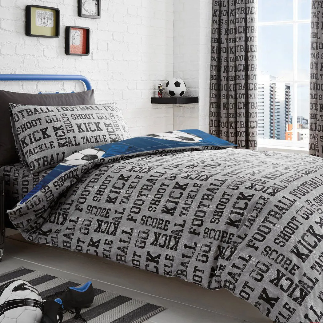 Double Reversible Duvet Set - Blue, Polycotton alternate view