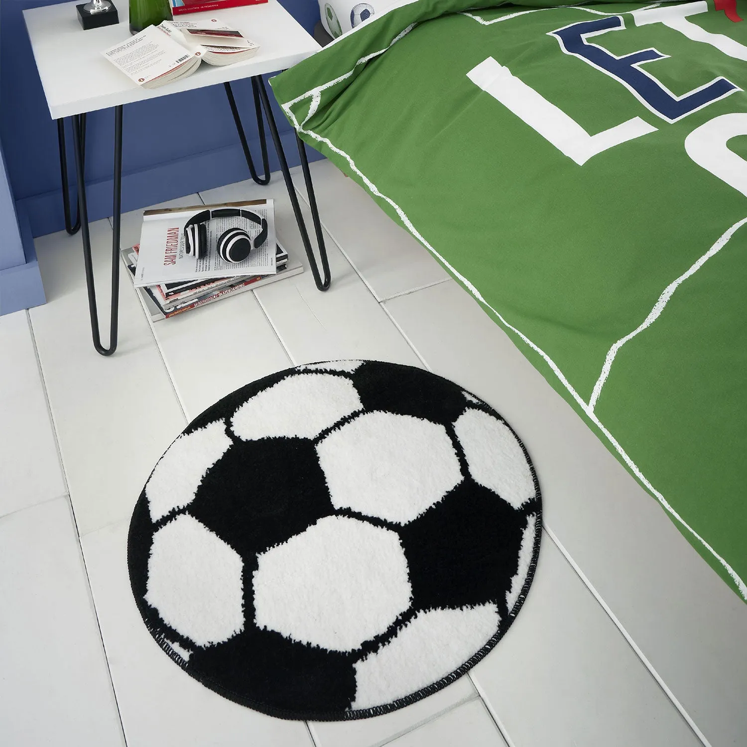 Football Shaped Rug - Multi, Acrylic