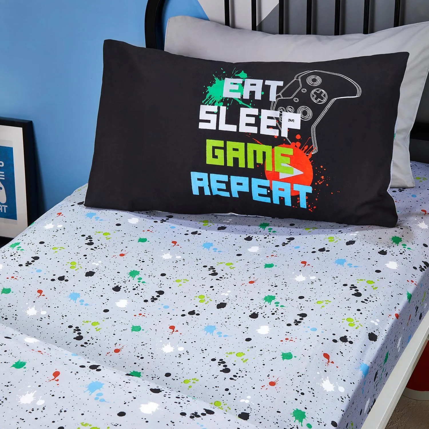 Game Glow 28cm Fitted Bed Sheet - Single, Polycotton product