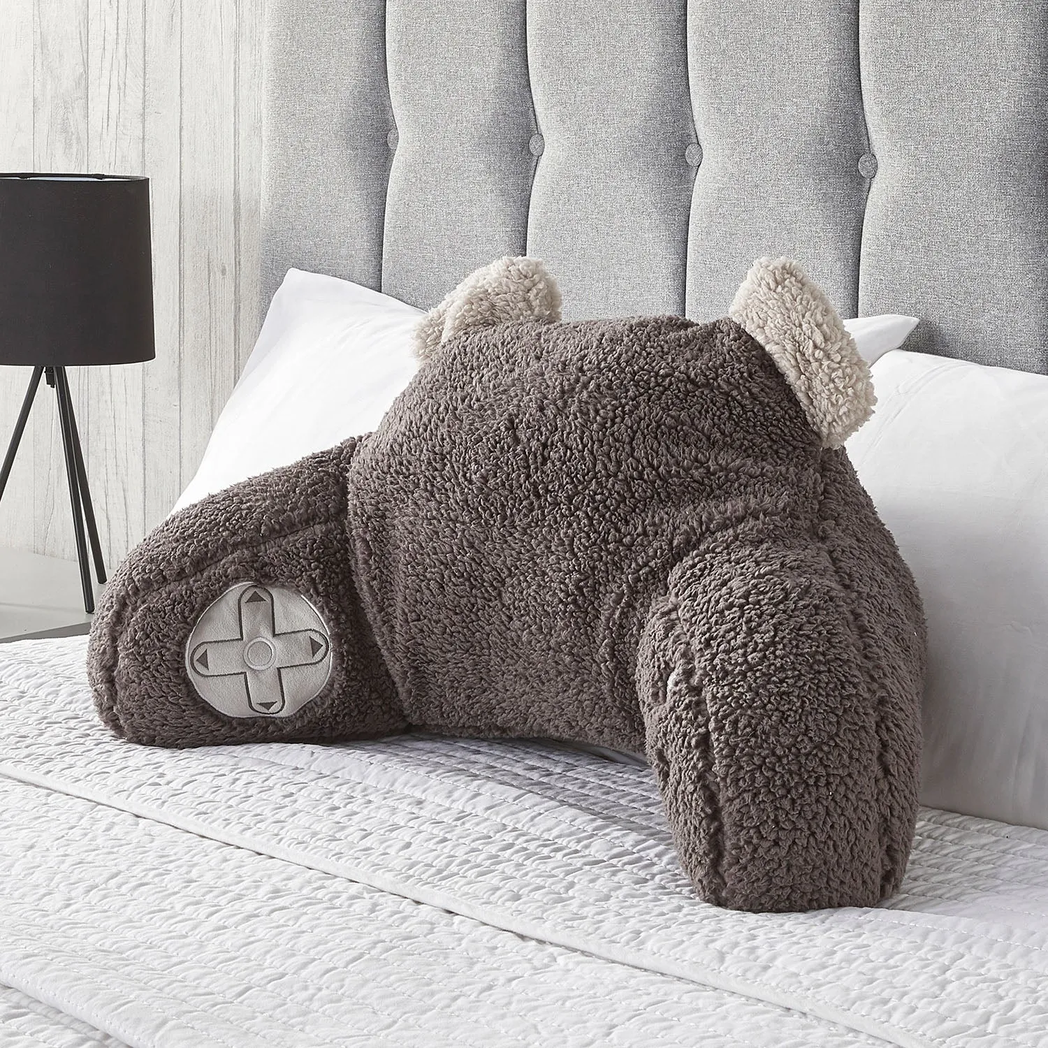 Gaming Controller Cuddle Cushion - Grey, Fleece