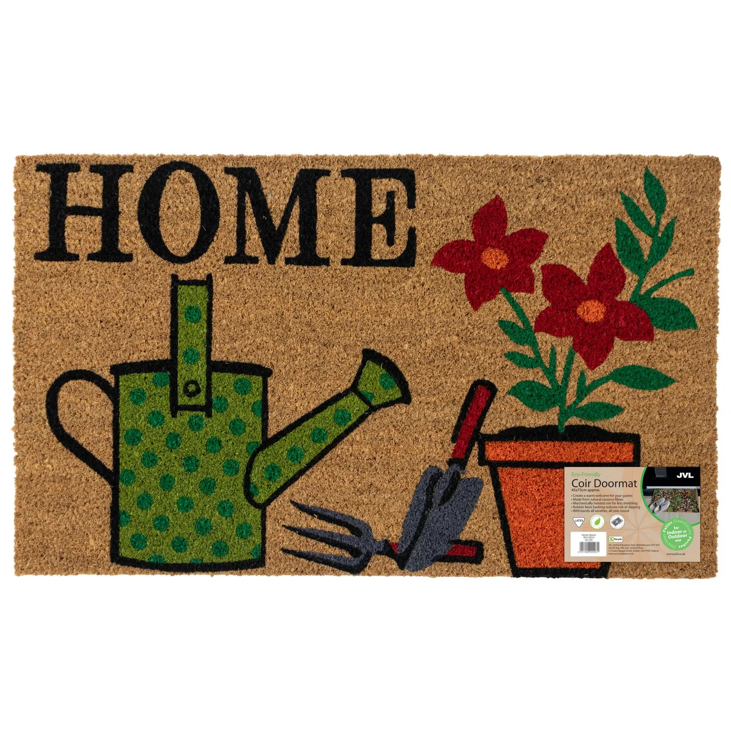 Gardener Latex Backed Coir Entrance Doormat - Brown alternate view