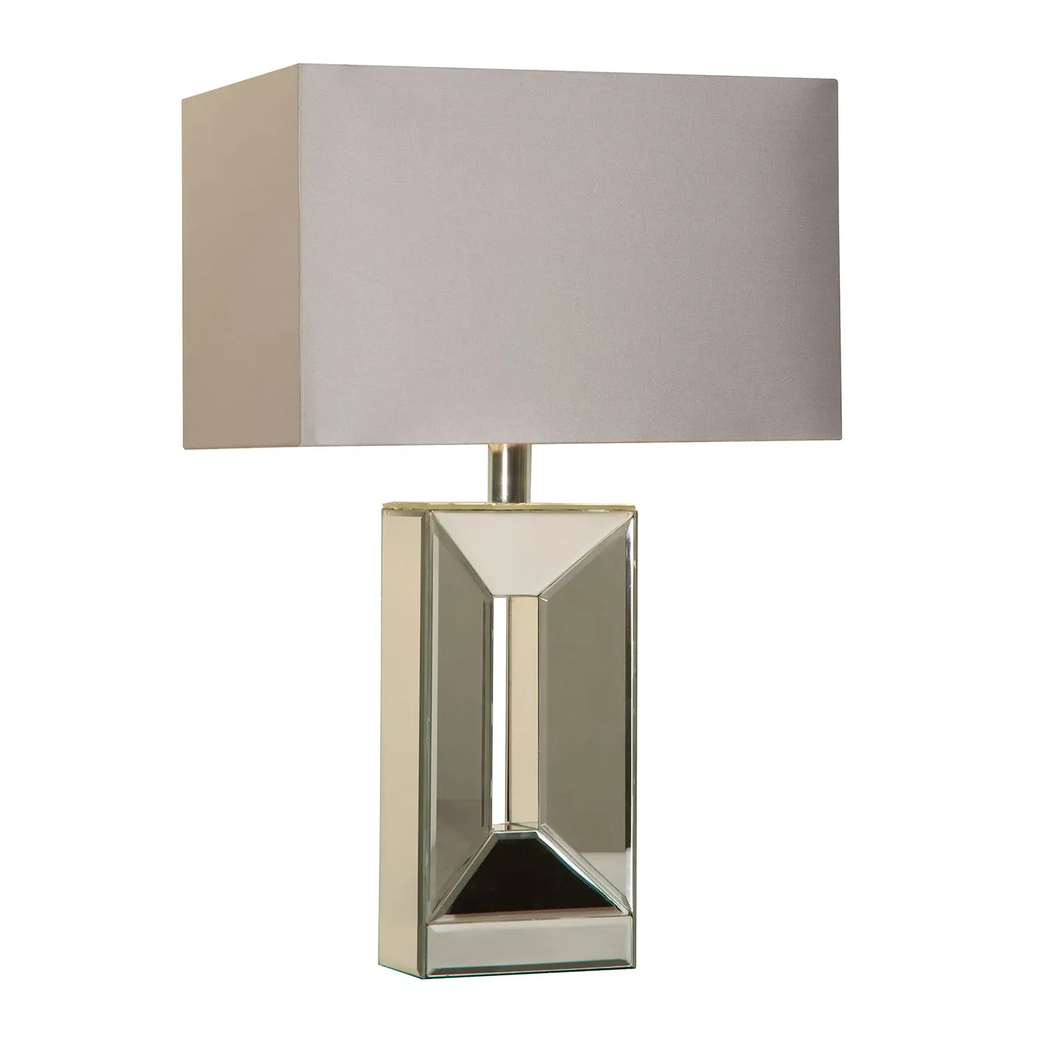 Geo Table Lamp with Mirror Finish - Silver, Chrome