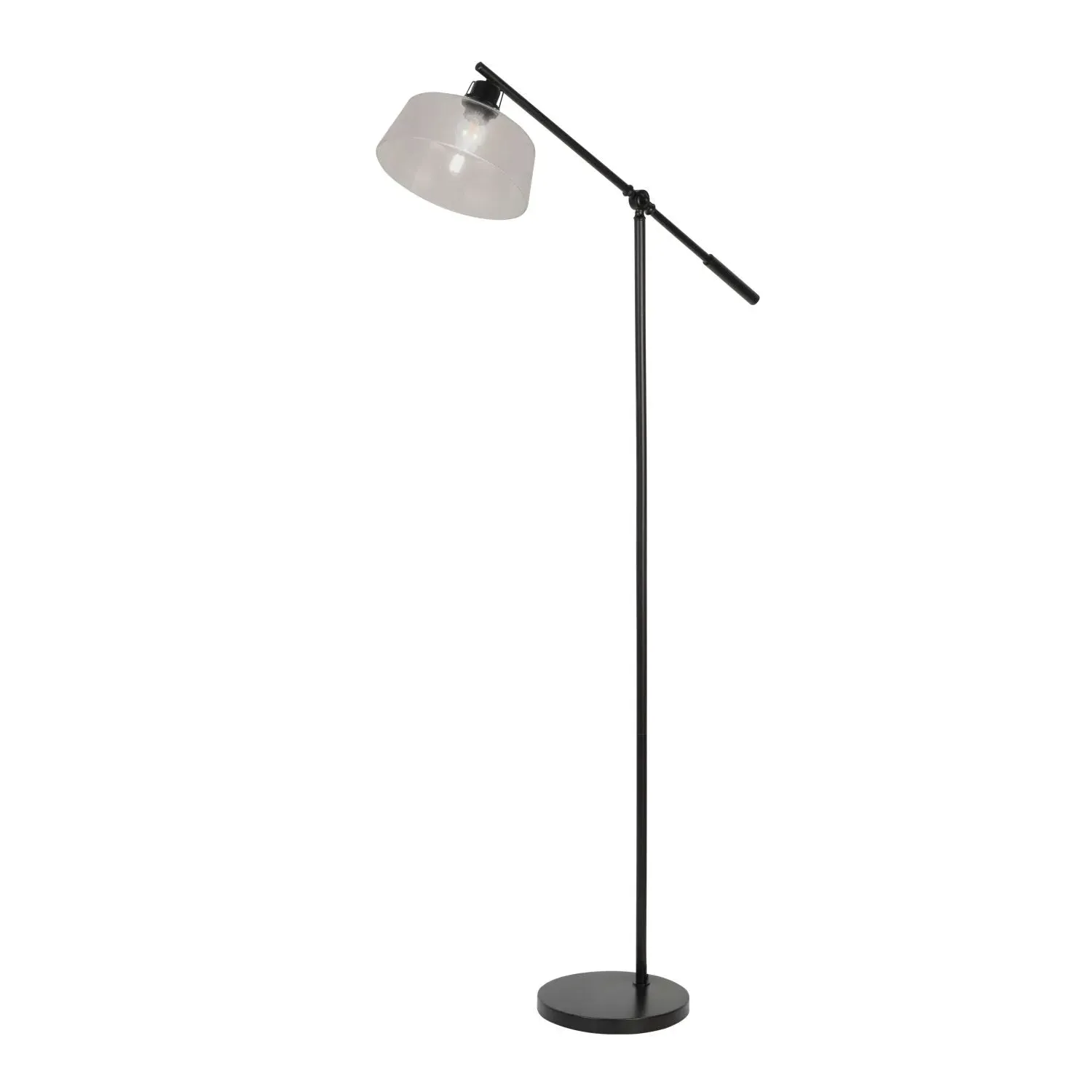Glass Dome Industrial Floor Lamp - Black product