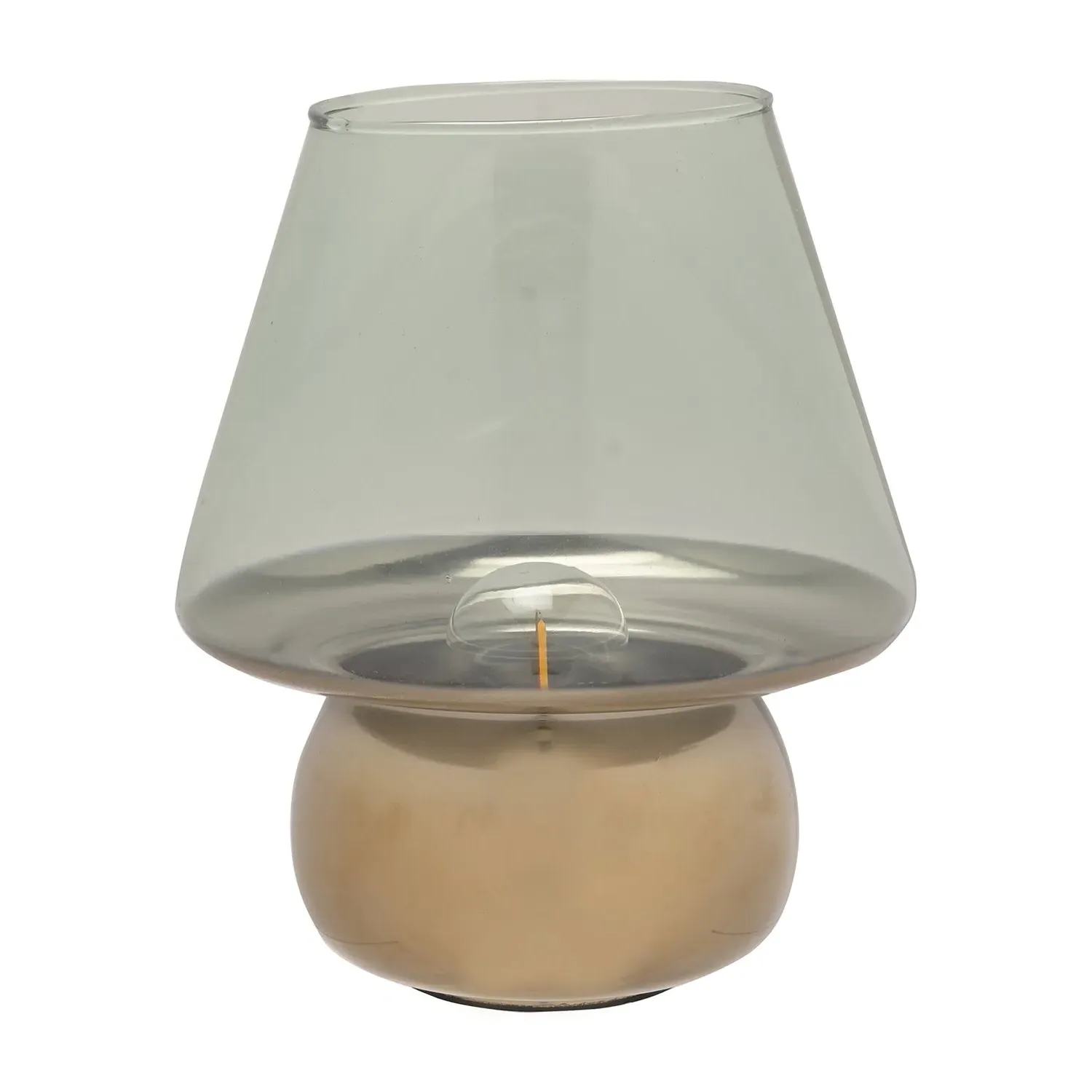 Glass LED Lamp with Retro Design - Green, Glass