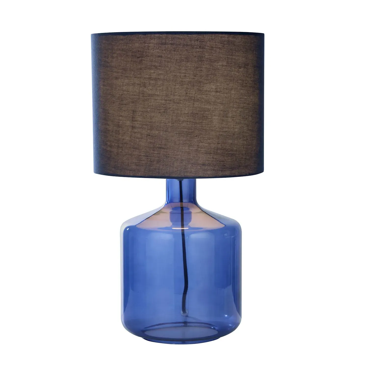 Glass Table Lamp - Blue, Matching Shade