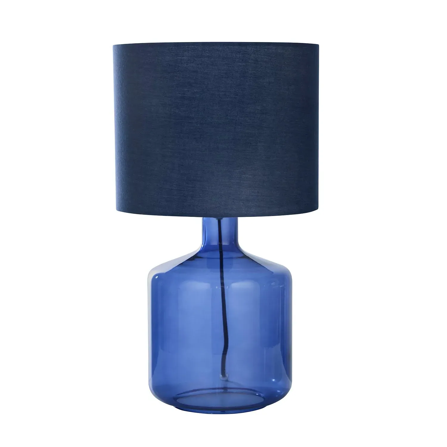 Glass Table Lamp - Blue, Matching Shade