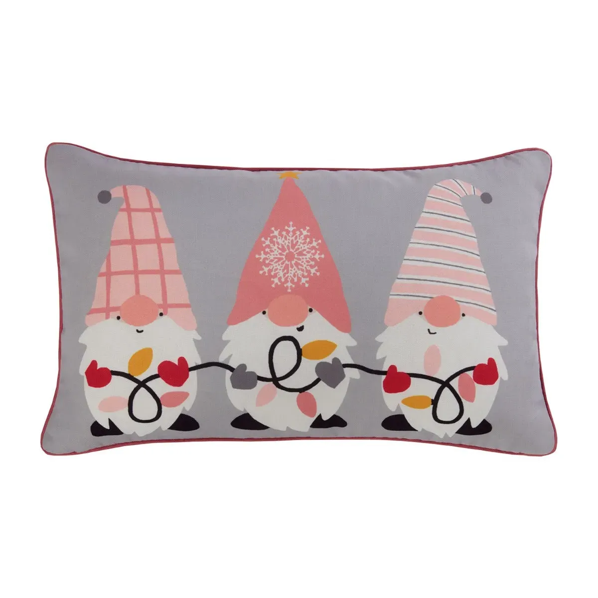 Gonk Friends Christmas Cushion - Pink by Julian Charles