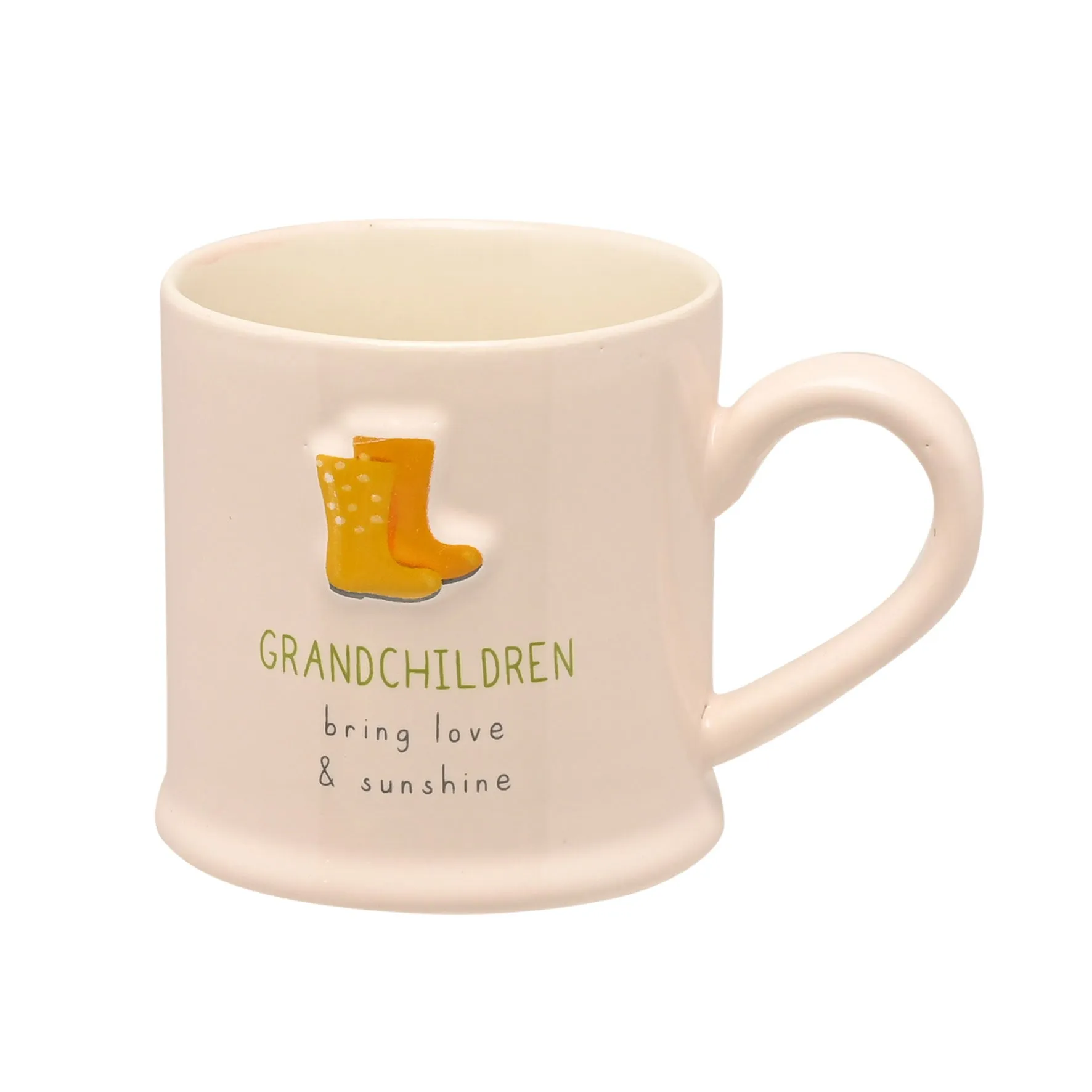 Grandchildren Embossed Mug - Cream product