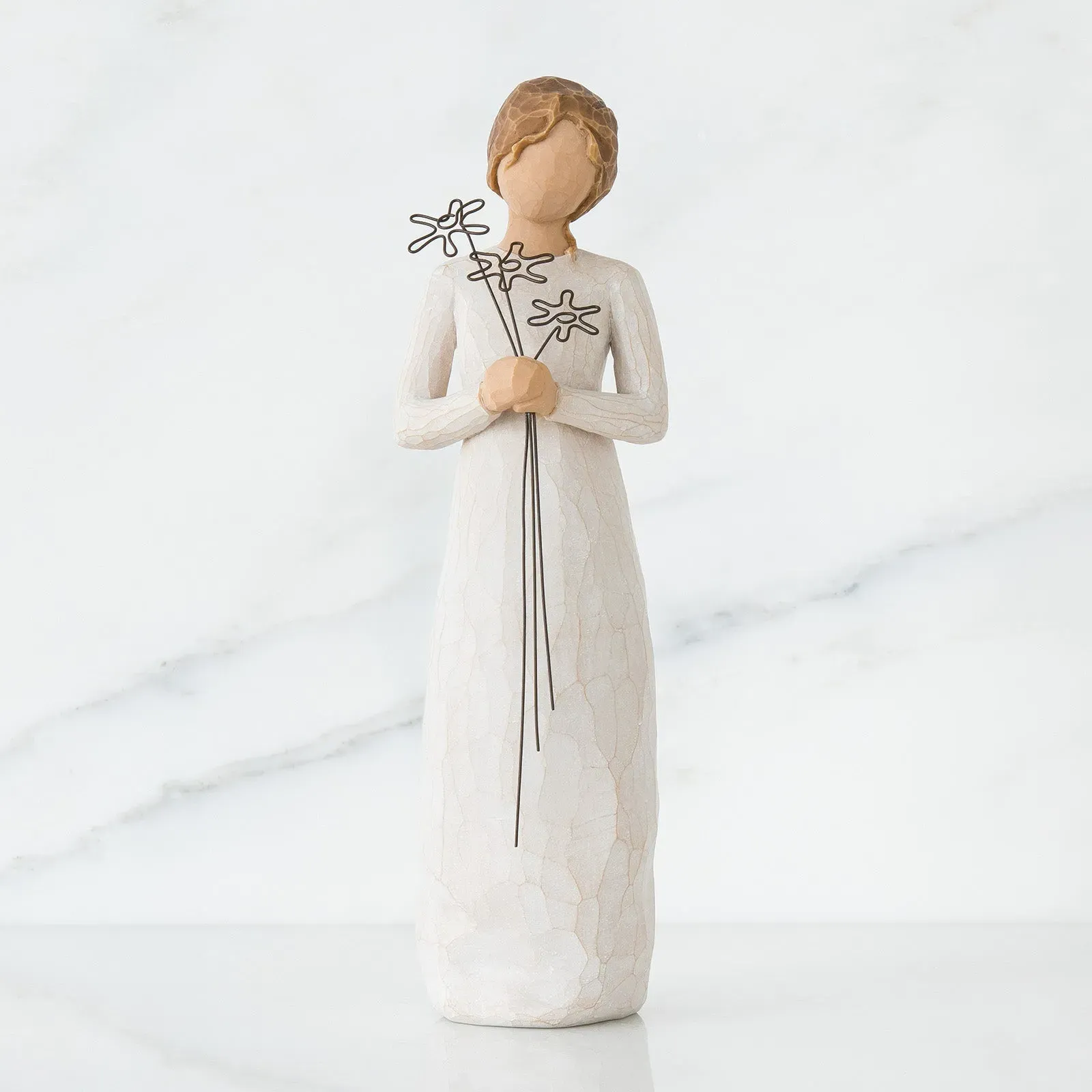 Grateful Figurine Sculpture - White, Cast Stone image