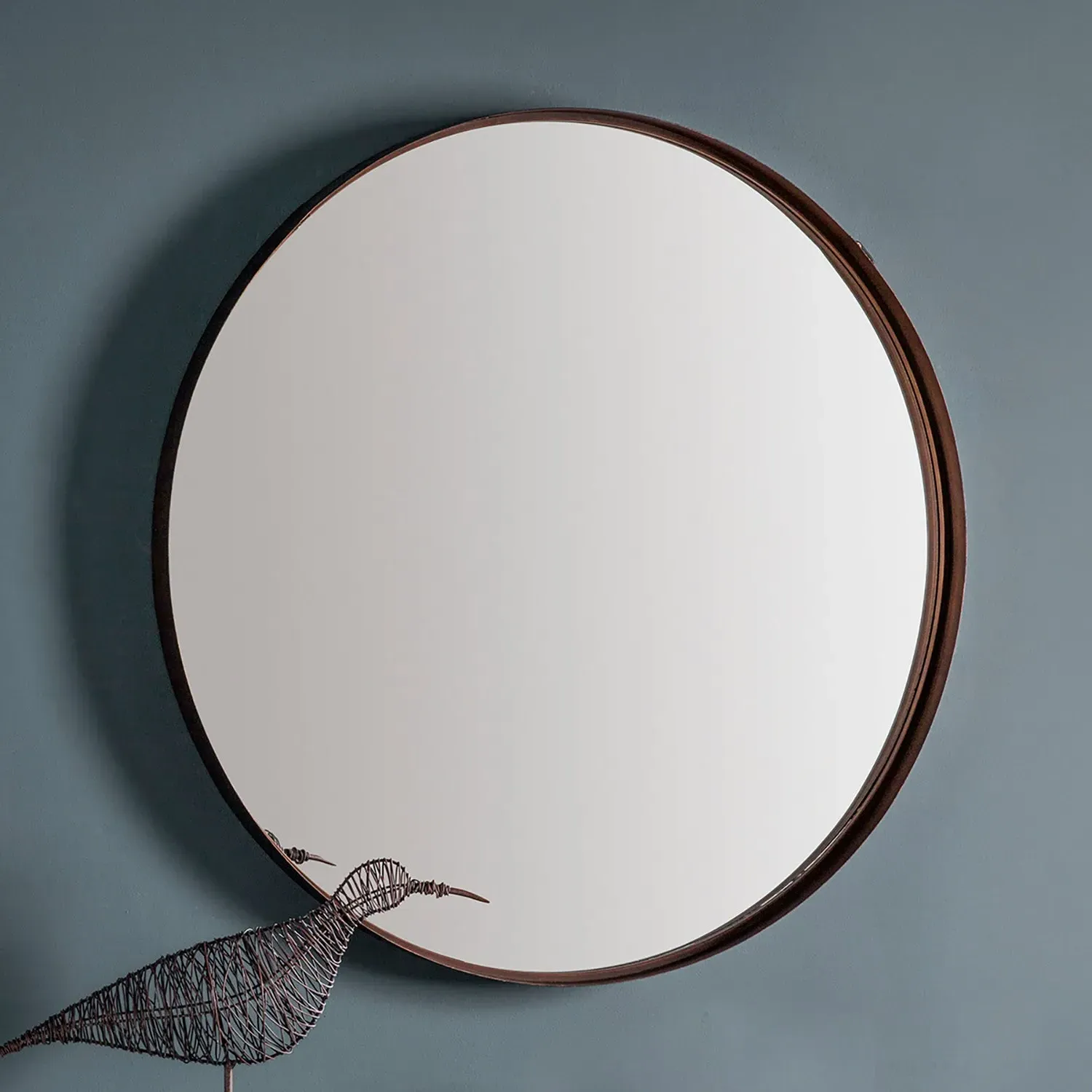 Round Mirror - Bronze, Metal by Julian Charles, image 2