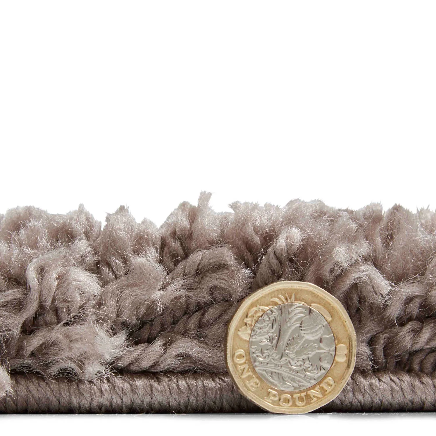 Half Moon Shaggy Rug - Beige, Polypropylene image