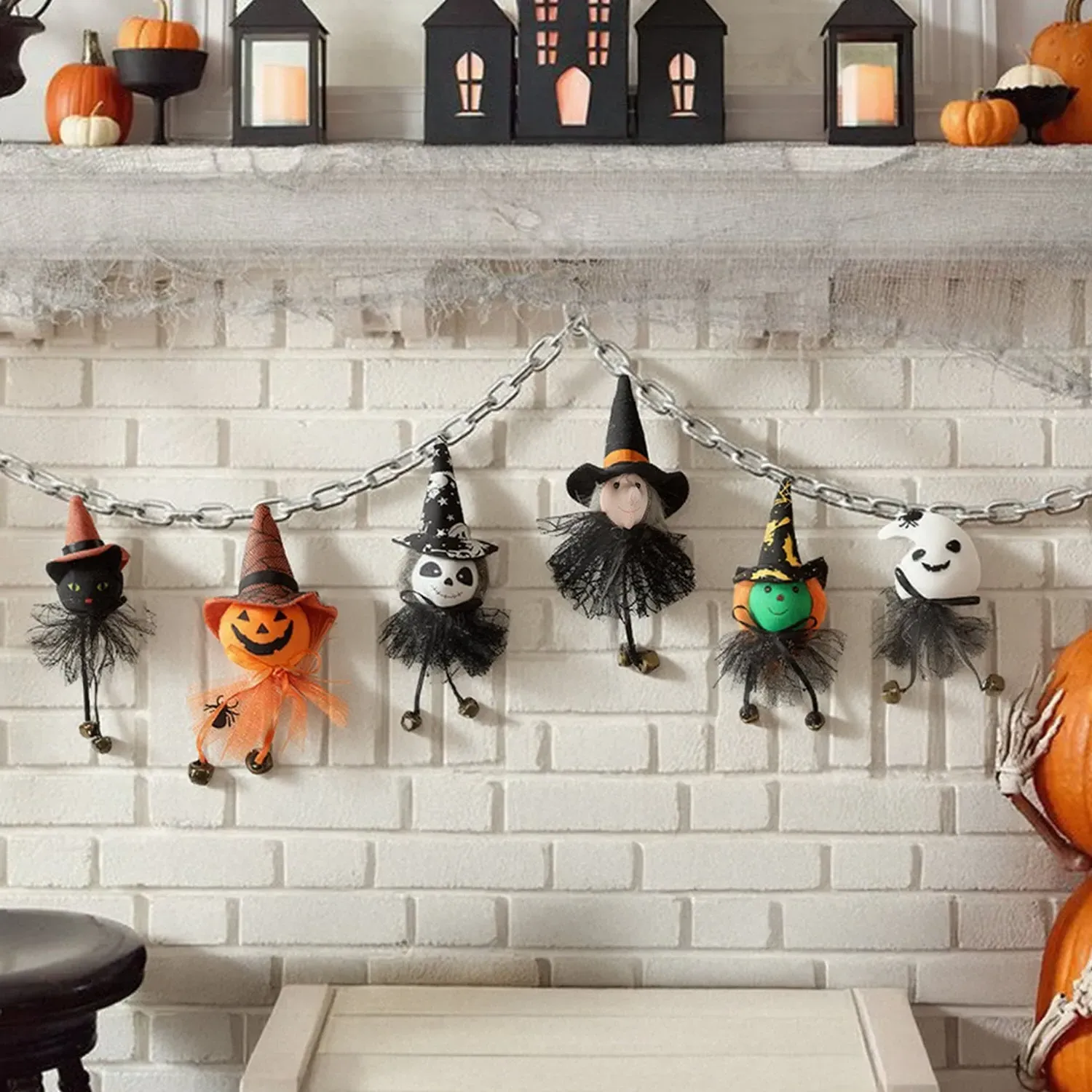 Halloween Hanging Doll Decoration Set of 6 - Multi by Julian Charles