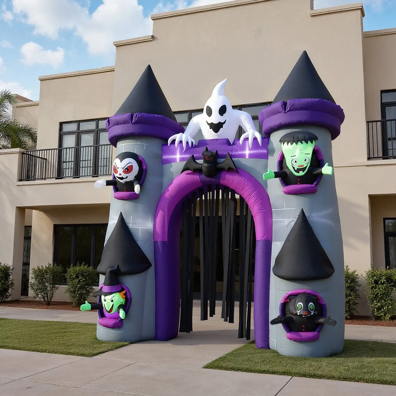 Halloween Inflatable LED Haunted Castle Archway 11ft by Julian Charles, image 2