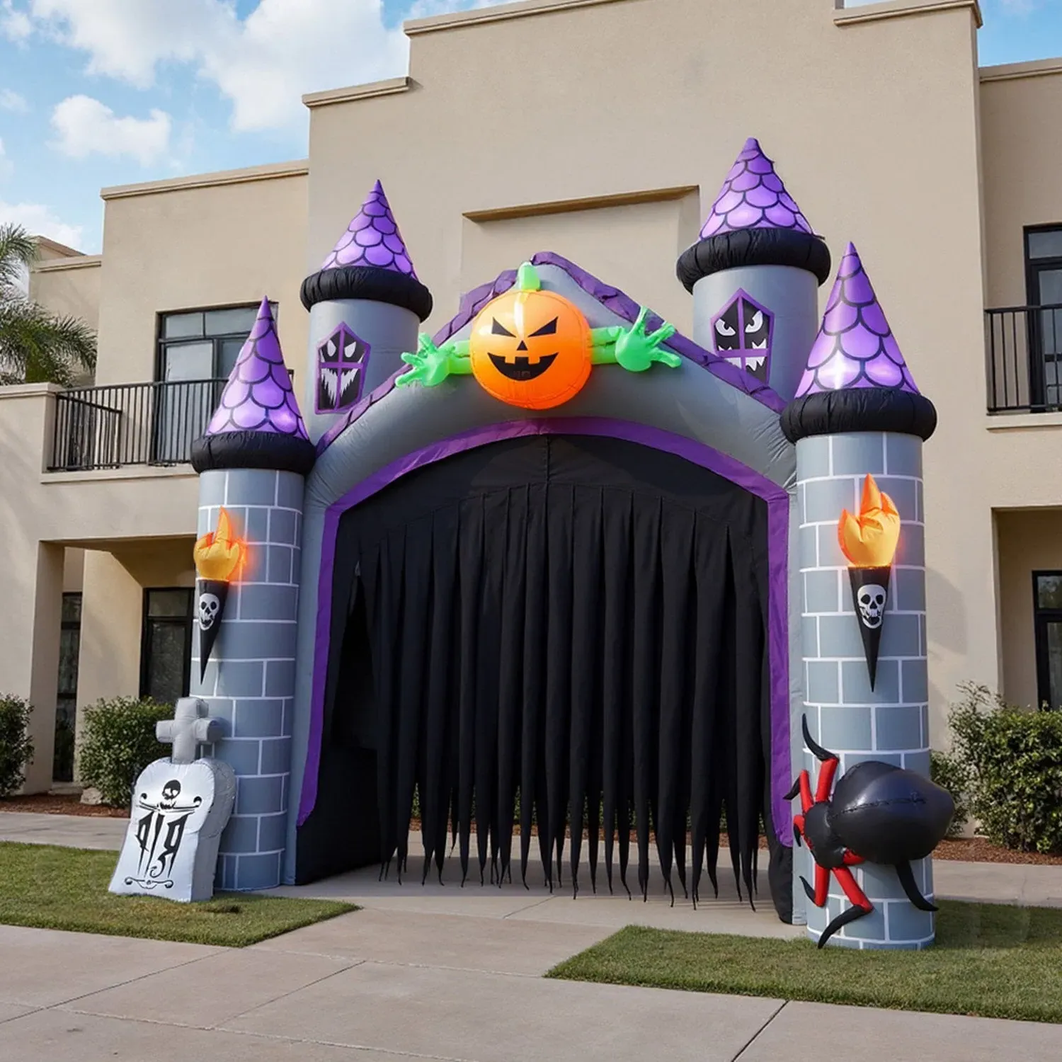 Halloween Inflatable LED Haunted House Castle 11ft by Julian Charles, image 2