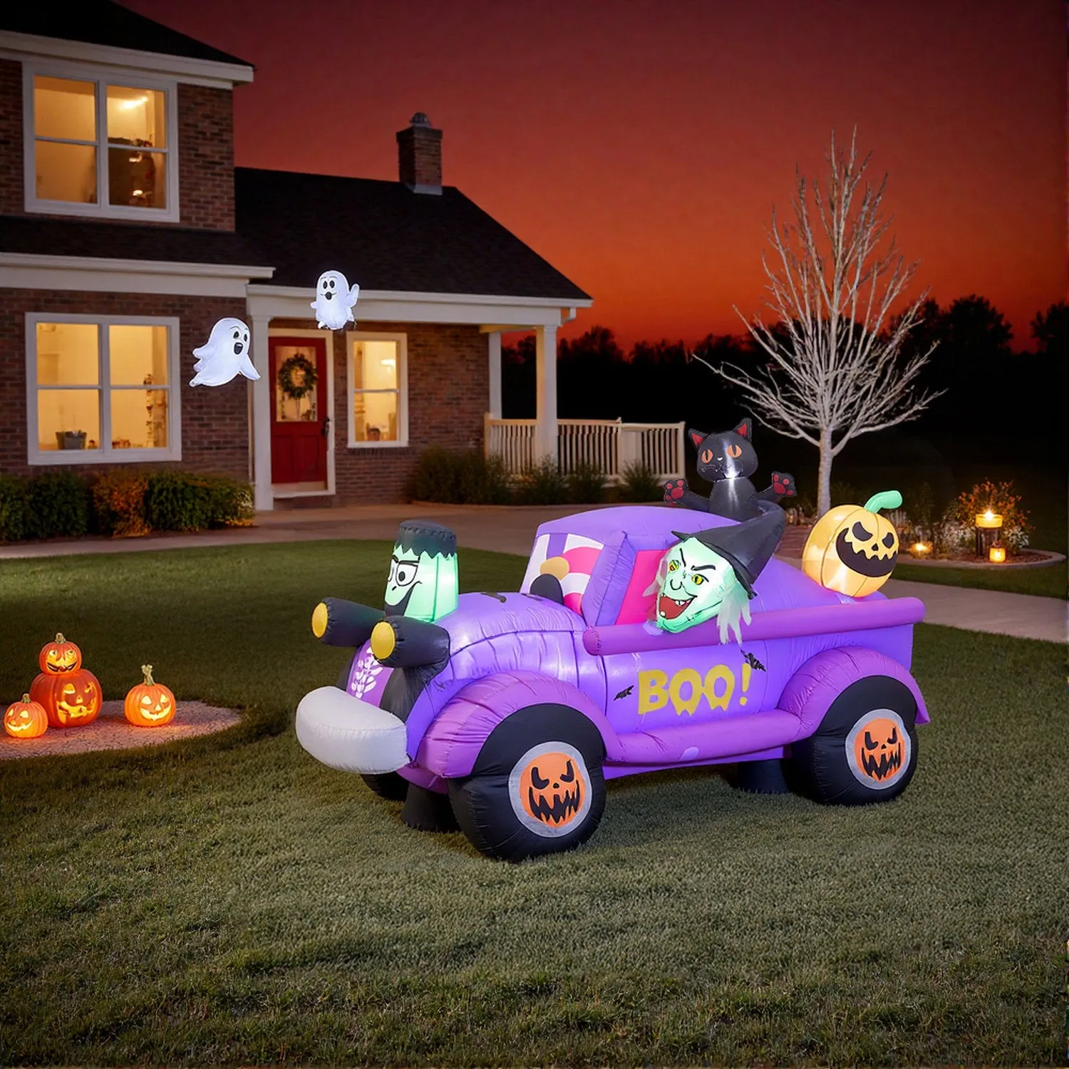 Halloween Inflatable LED Witch Decor 5ft by Julian Charles, image 2