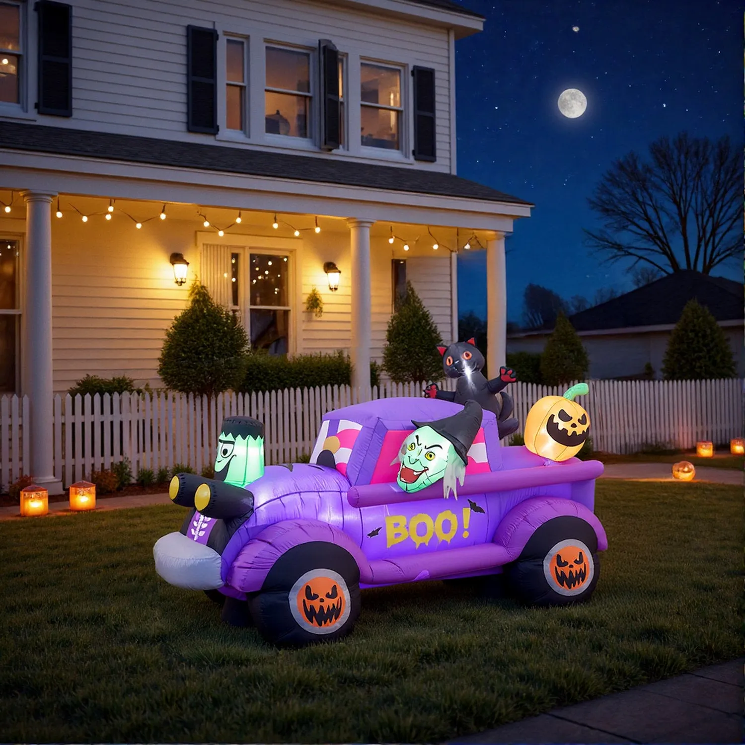 Halloween Inflatable LED Witch Decor 5ft by Julian Charles
