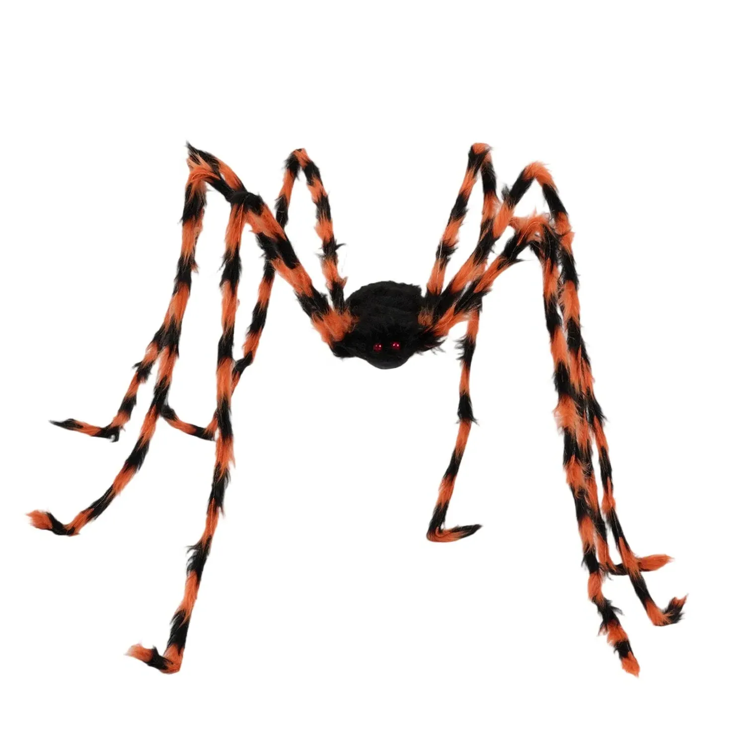 Halloween Spider Web with Scary Spider - Orange by Julian Charles