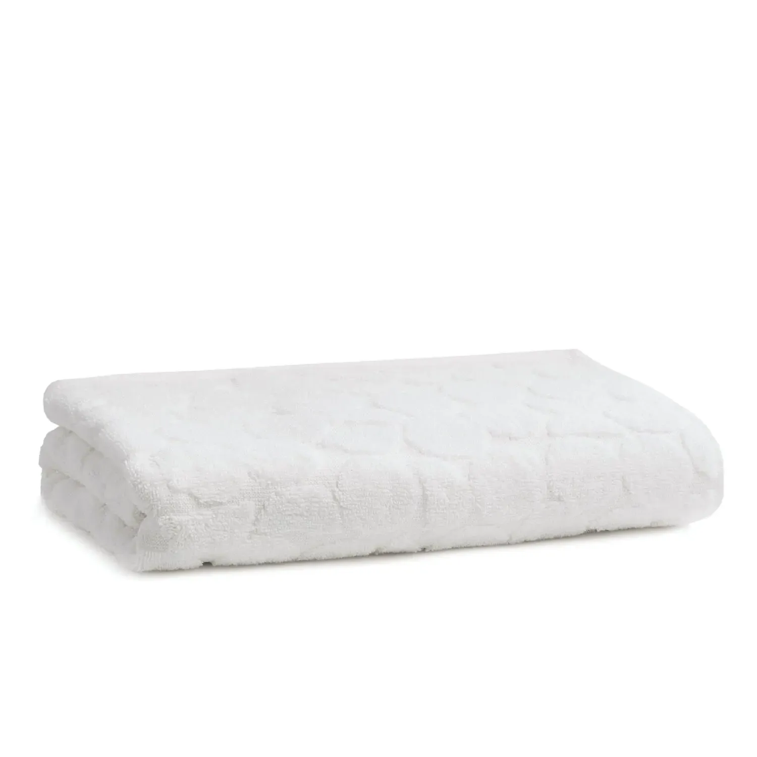 Hand Towel Geometric Jacquard - White, Cotton image