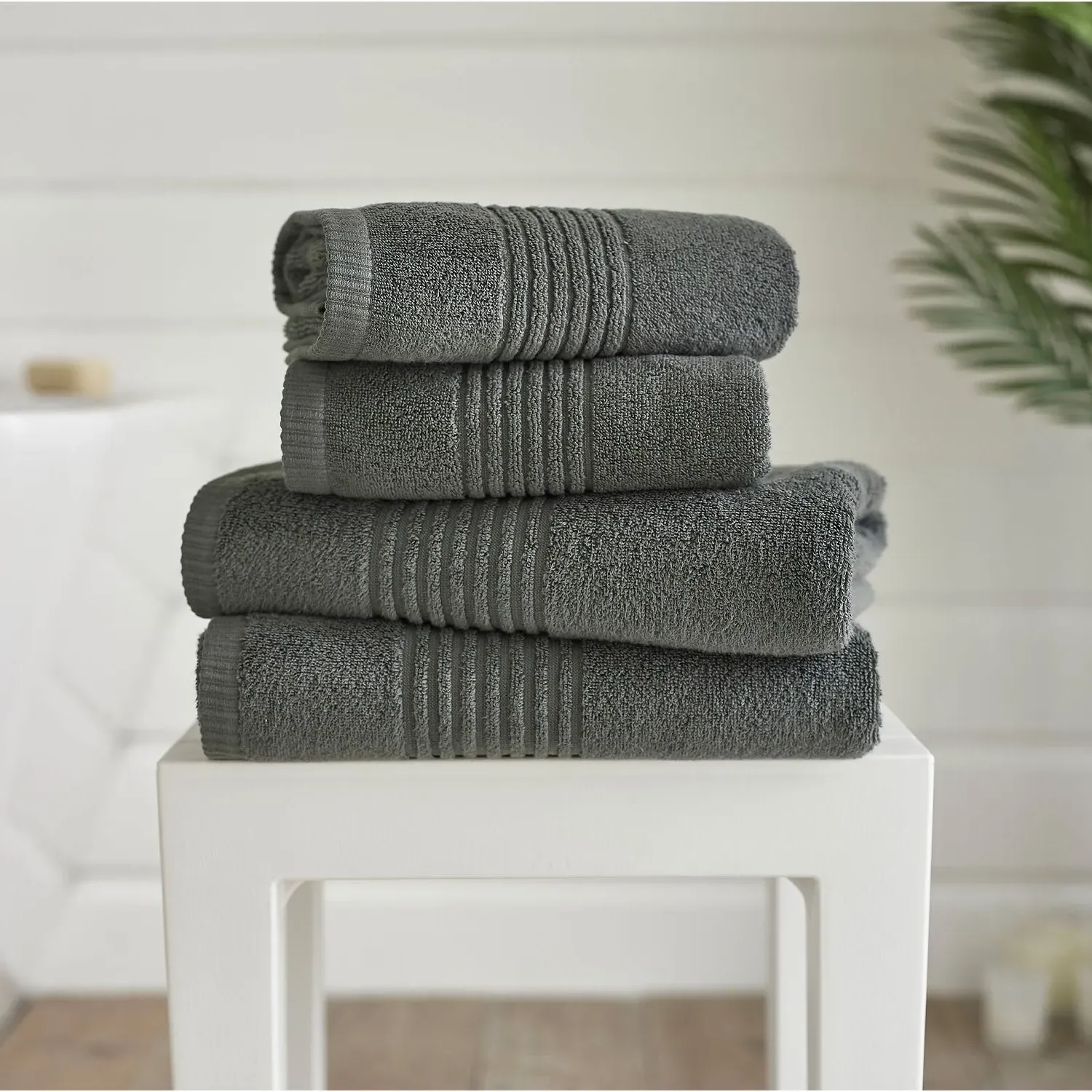 Hand Towel - Grey, Cotton