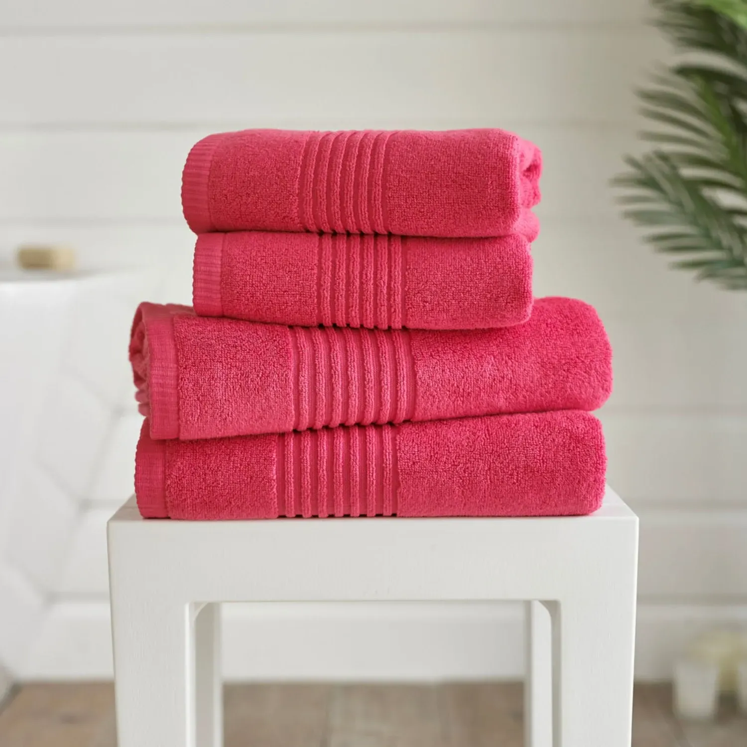 Hand Towel with Quick-Dry - Pink, Cotton