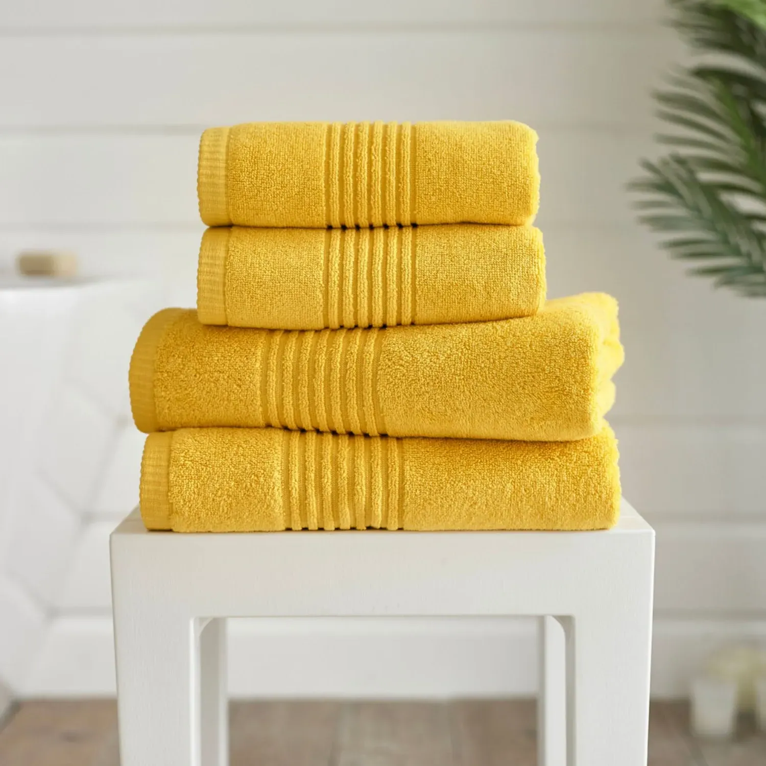 Hand Towel - Yellow, Cotton