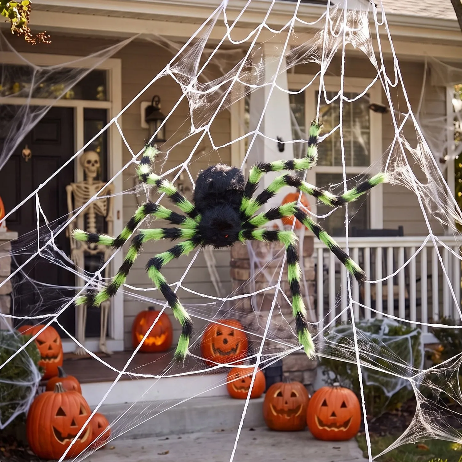 Hanging Spider Decoration 125cm - Green by Julian Charles