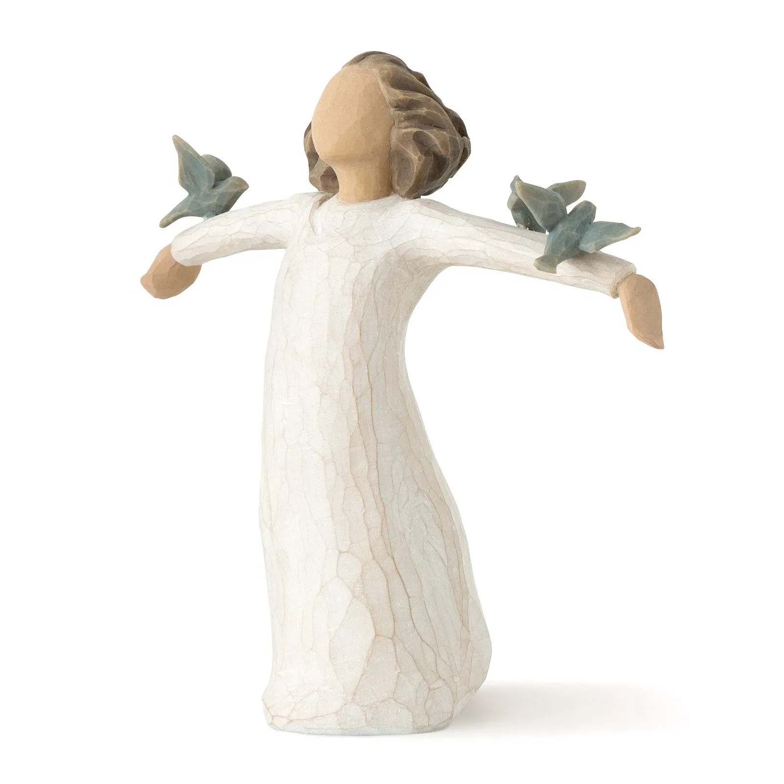 Happiness Figurine - White, Cast Stone