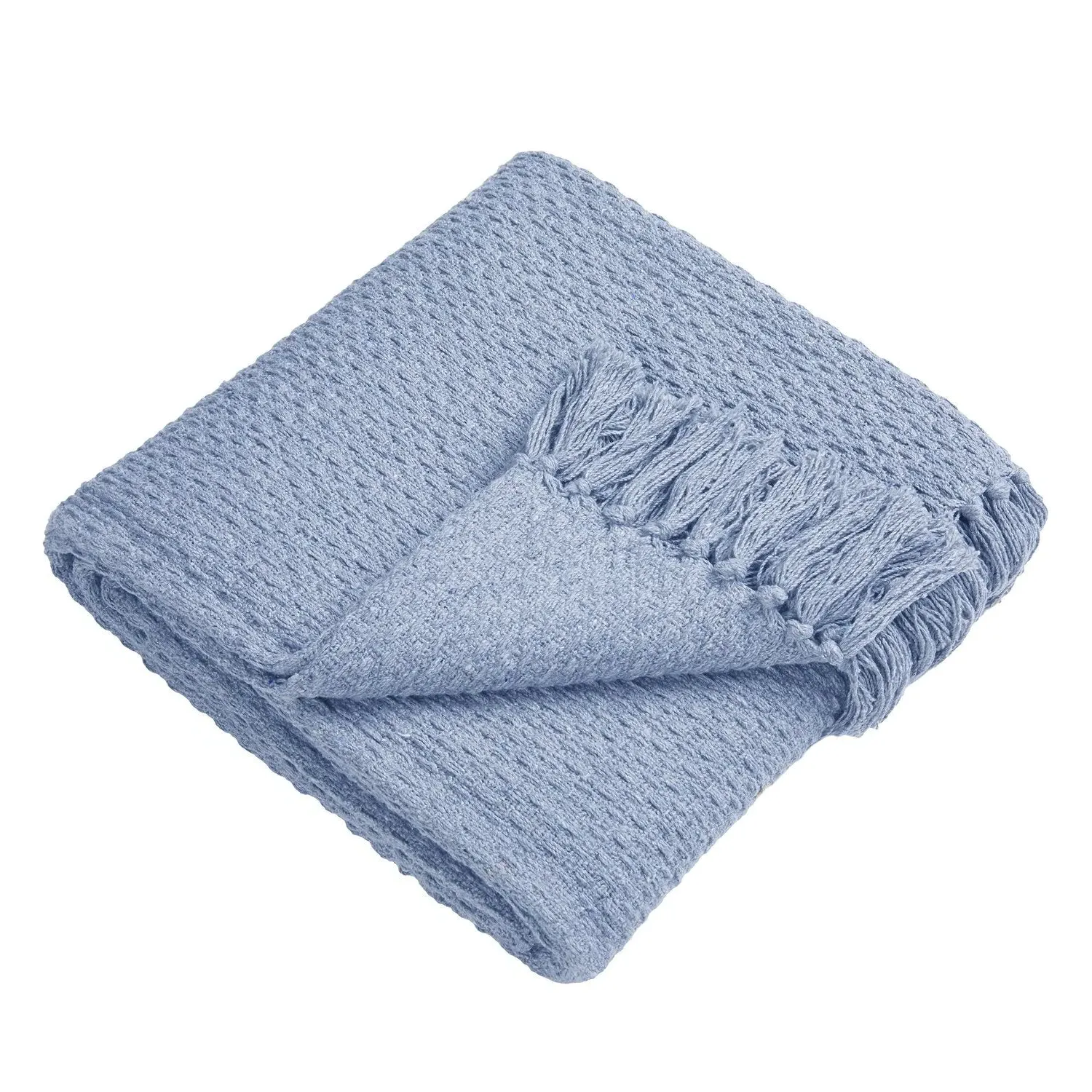 Hayden Cotton Throw - Blue by Julian Charles, alternate view