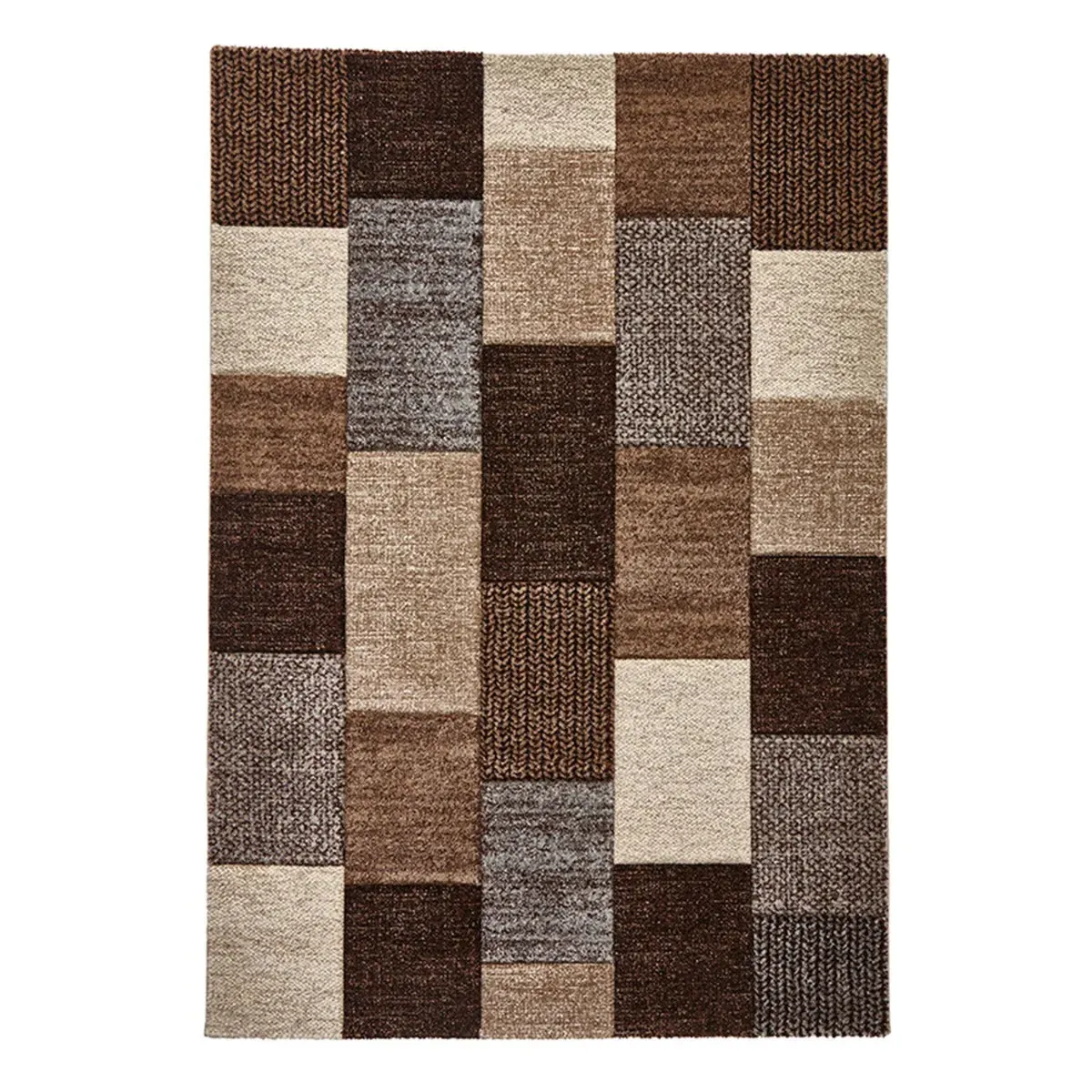 Heat Set Frieze Rug - Brown, Polypropylene image
