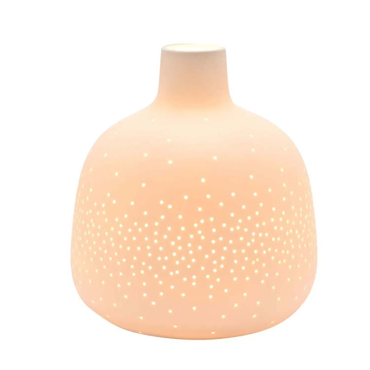 Hestia Short Ceramic Table Lamp - White product