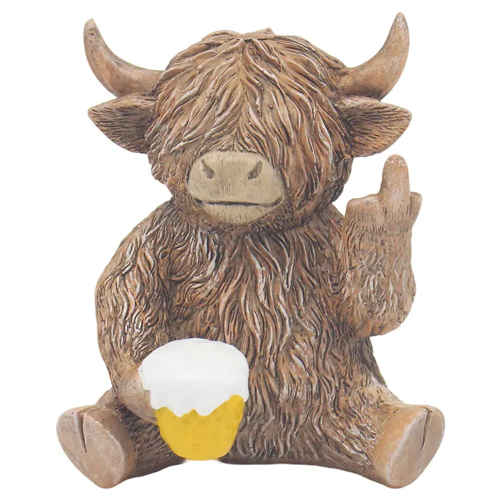 Highland Cow Cheers Ornament - Multi by Julian Charles