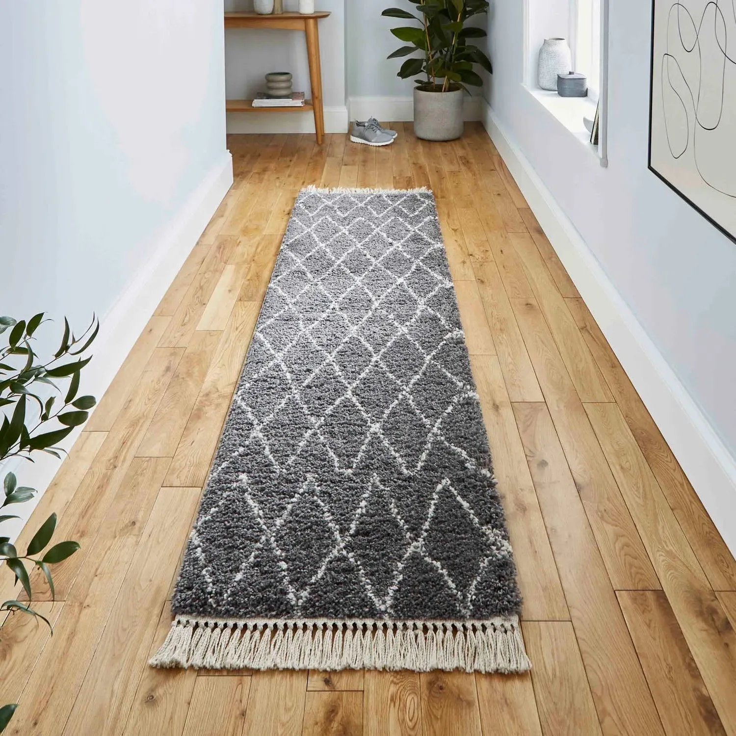 Runner Rug Moroccan Style - Grey