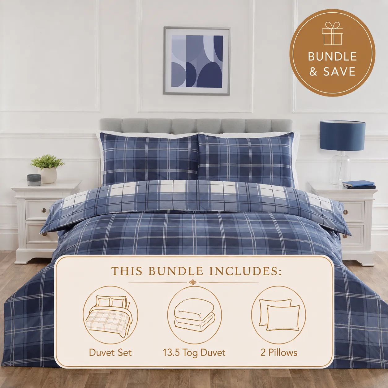Seattle Single Bedding Bundle - Navy product