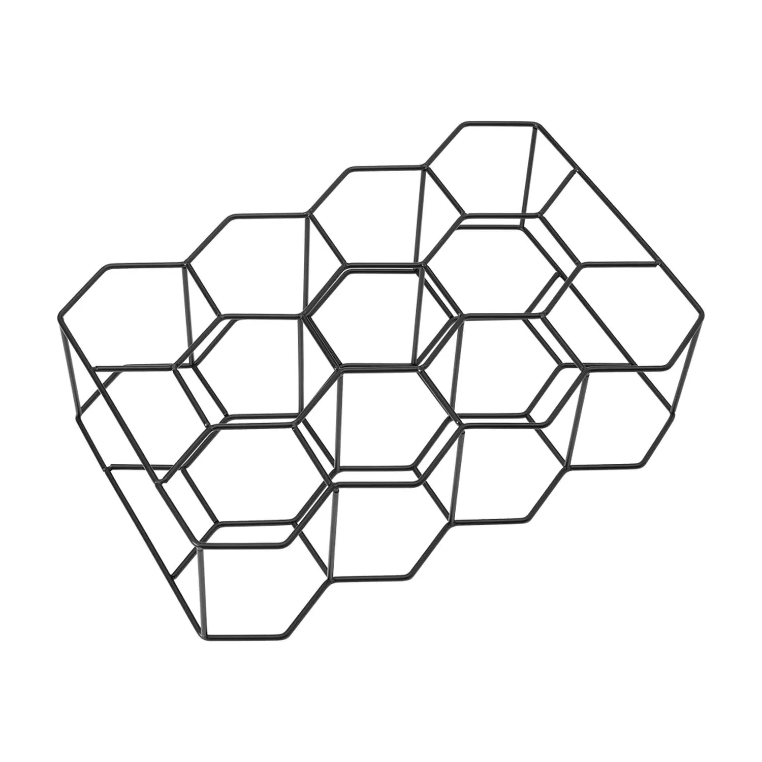 Honeycomb Wine Rack - Black, Metal by Julian Charles, image 2