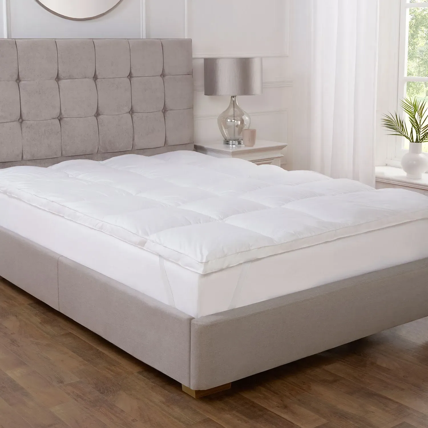Hotel Collection Single Mattress Topper - White, Cotton product