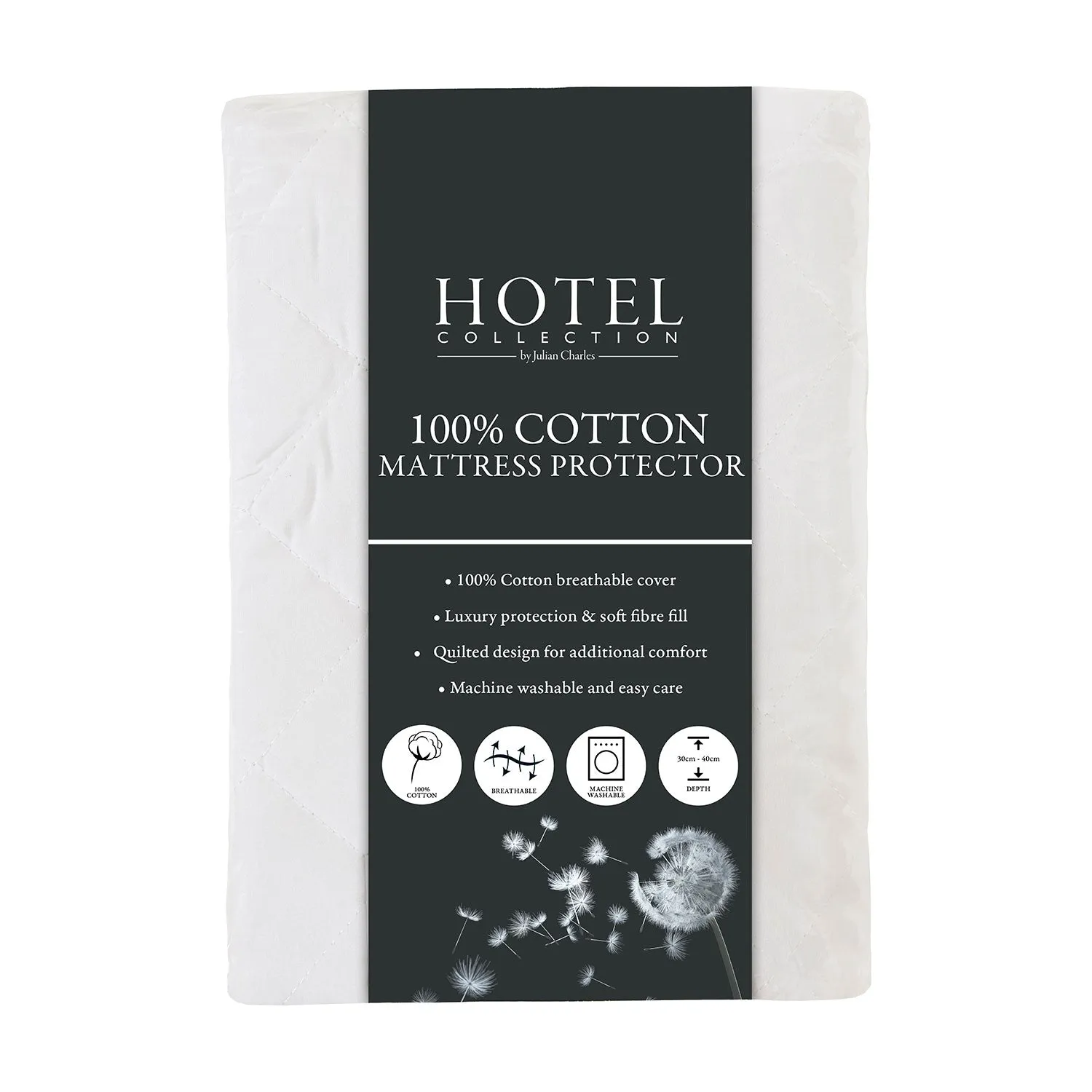 Hotel Collection Super King Mattress Protector - White, Cotton by Julian Charles, alternate view