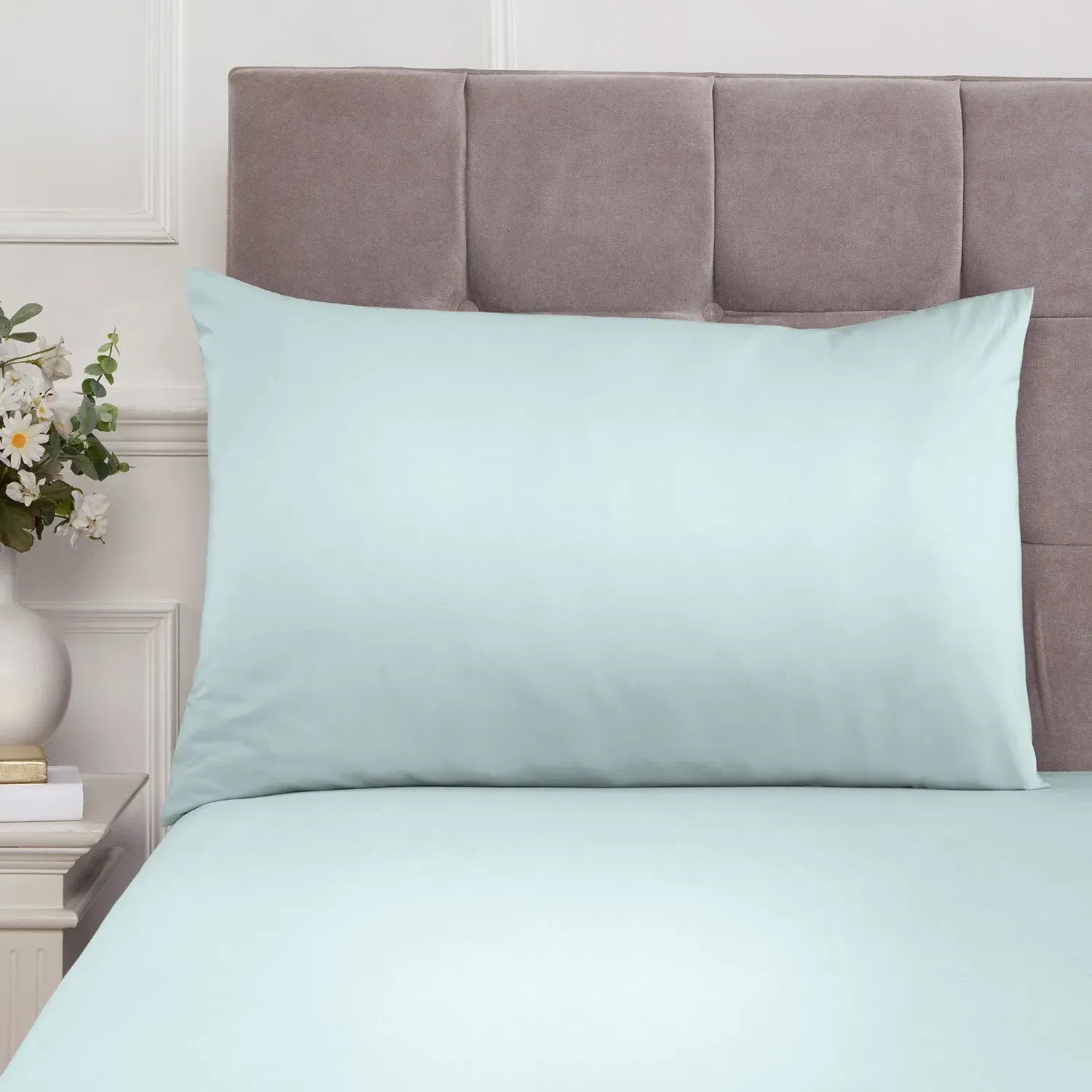 Housewife Pillowcase Pair 180TC - Blue, Cotton image